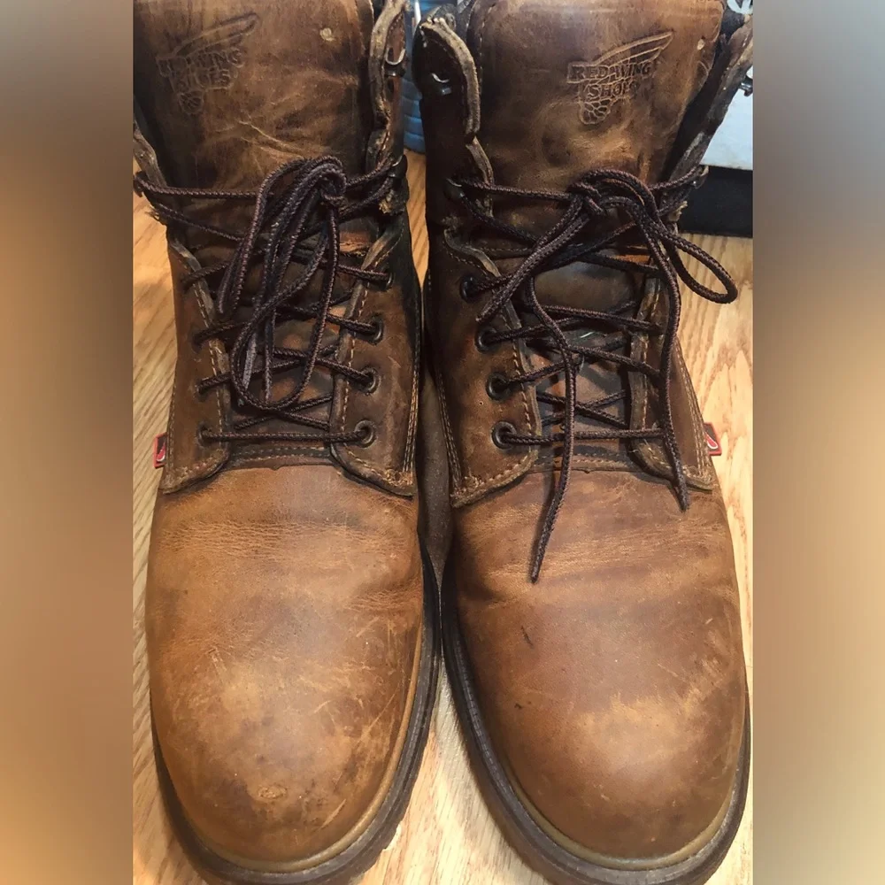 Red Wing 912 Brown Leather 6” Ankle Boots Mens size 11.5 Soft Toe USA made